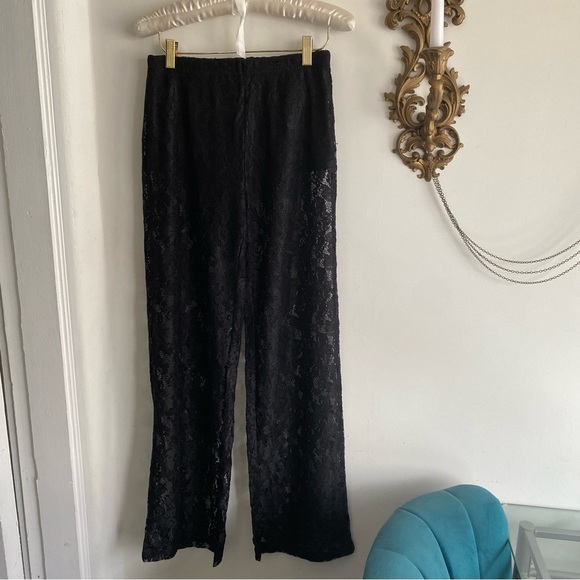 SHEIN BLACK LACE PANTS 4 - Picture 5 of 8